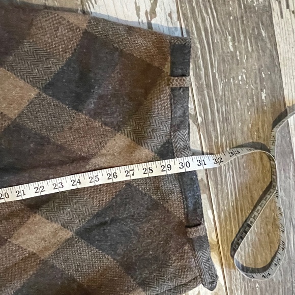 ILGWU Vintage Brown Plaid Woven Skirt - Picture 8 of 8